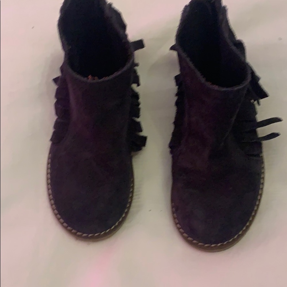 Zara like new suede fringe booties